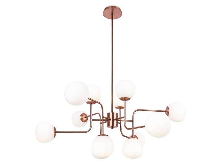 Lustre Erich - Type A 110 x 43 x 50cm Laiton/Laiton Verre dépoli / Métal mixte E14