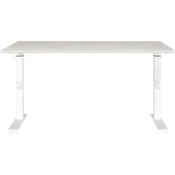 Germania-Werke Schreibtisch höhenverstellbar (manuell) »Downey« 140 cm weiß, 140x91x80 cm