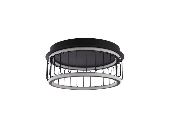 Dimmbare LED Design Deckenlampe „Circolo“ Schwarz Searchlight