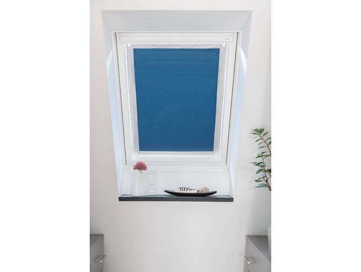 Dachfenster Sonnenschutz Thermofix 47 x 92cm Blau/Blau