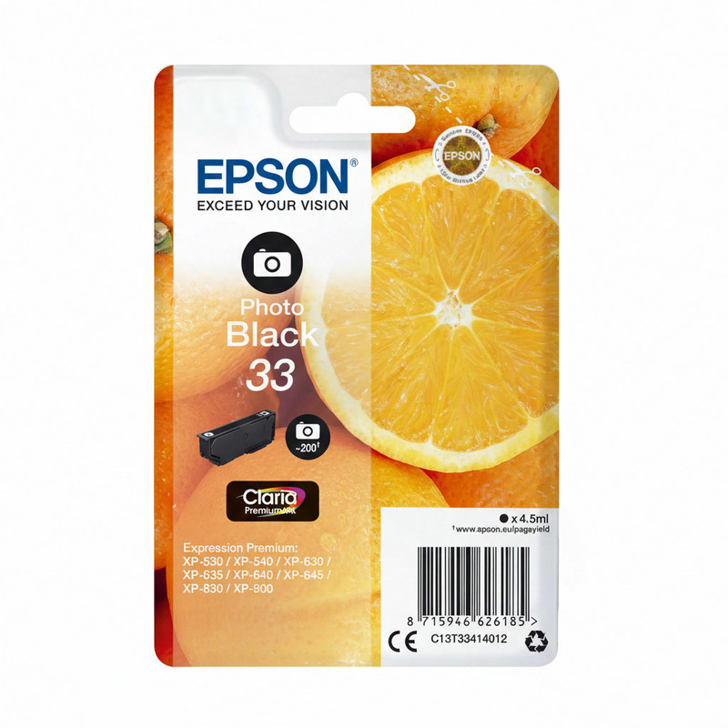 Epson Claria Premium Fotozwart Inkt, Enkelverpakking, Oranges