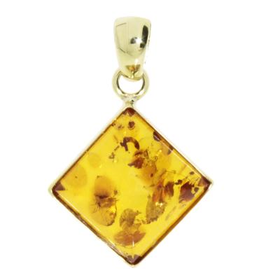 Kettenanhänger OSTSEE-SCHMUCK "Ostsee-Schmuck Anhänger Classic 14 x 14 mm", gelb, Schmuckanhänger, Damen, 14x14mm, Gelbgold 333, 2,2 g, Kettenanhänger