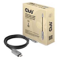 club3D USB-C® / HDMI Anschlusskabel USB-C® Stecker, HDMI-A Stecker 3.00 m Schwarz/Grau CAC-1587 HDMI-Kabel