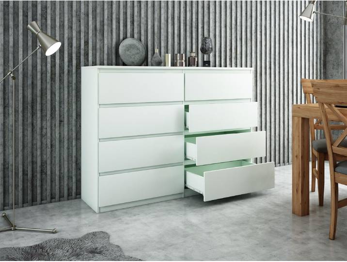 Moderne Kommode 100 cm mit 8 Schubladen und viel Stauraum