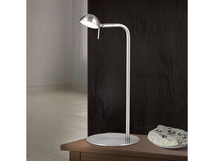 ORION LED Schreibtischlampe Student, alu / grau / zink, für Wohn- / Esszimmer, Metall, Modern, LED Tischlampe