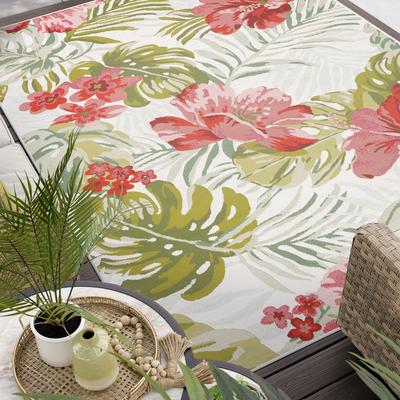 Alise Rugs Sizzling Nautical & Coastal Floral & Botanical Indoor/Outdoor Area Rug