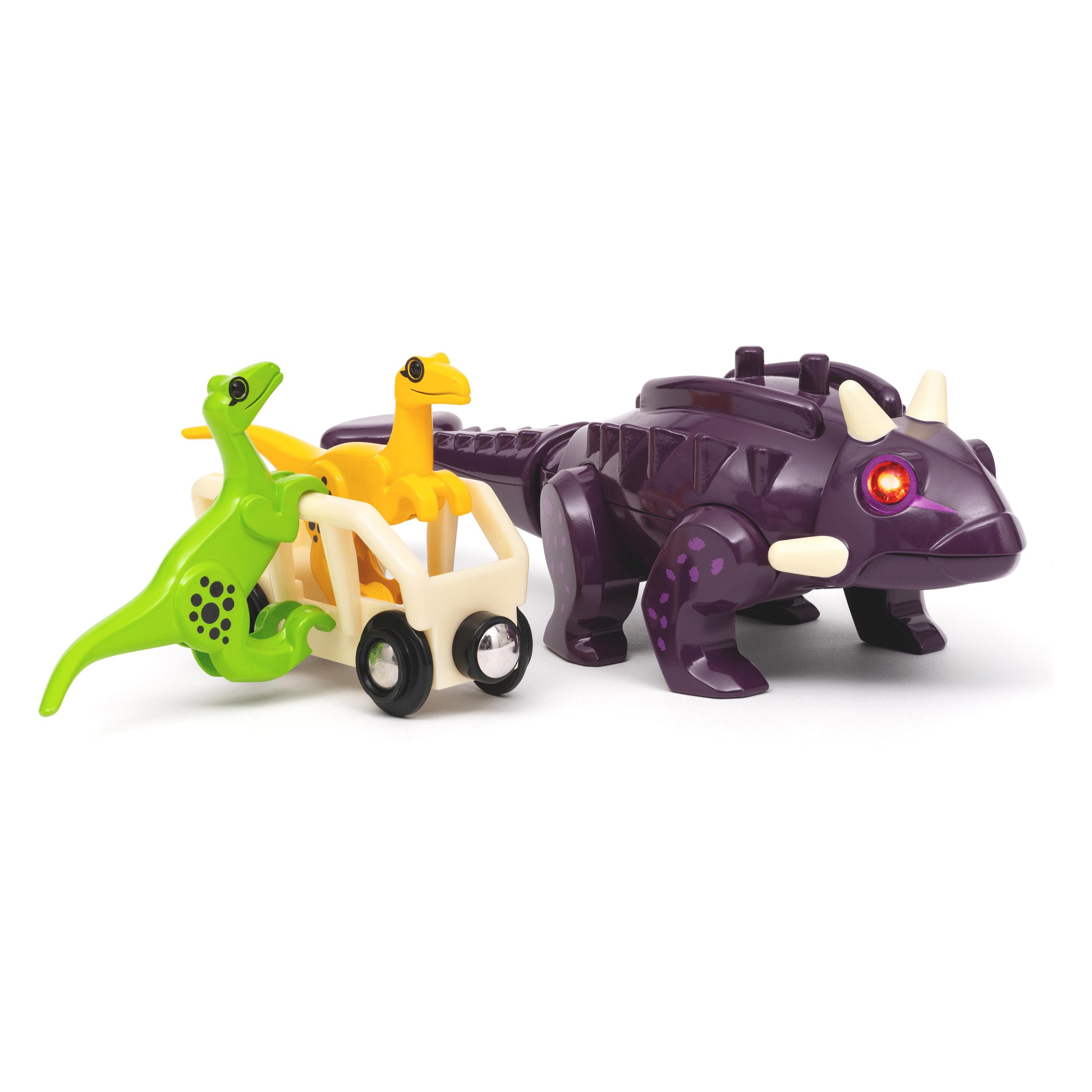 Ravensburger BRIO World - 36082 Dinosaurier Ankylosaurus | Zug & Dinosaurier-Spielset für Kinder ab 3 Jahr (63608200)