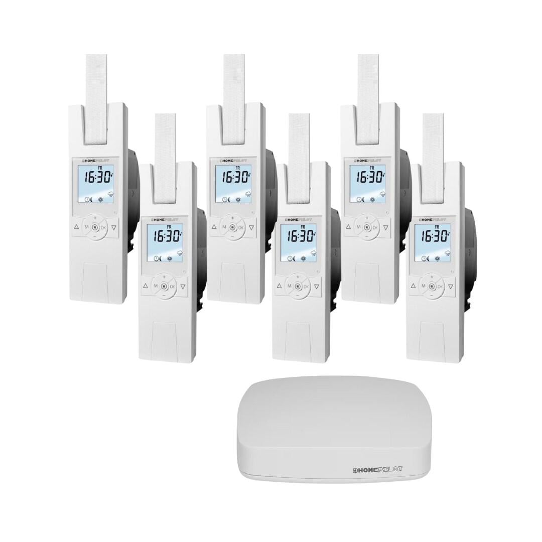 Homepilot Starter Set Smarte Beschattung • 6 Gurtwickler RolloTron Premium smart STARTERPREMIUMSMARTVI