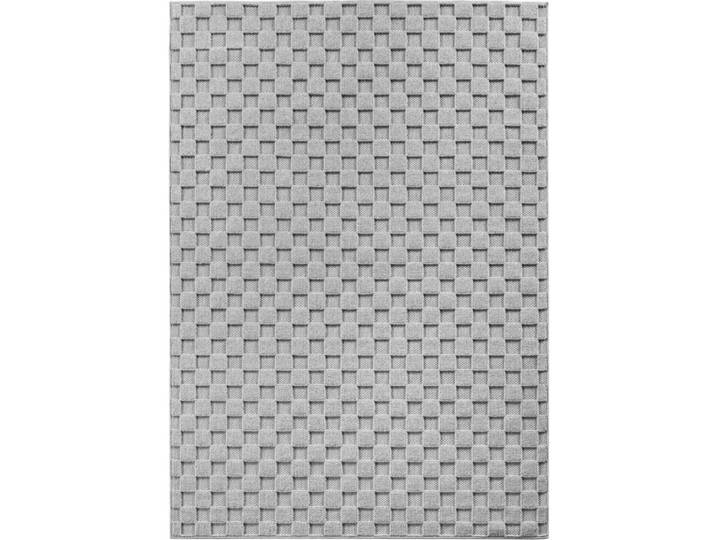 Tapis bouclés à relief damier gris 160x230cm
