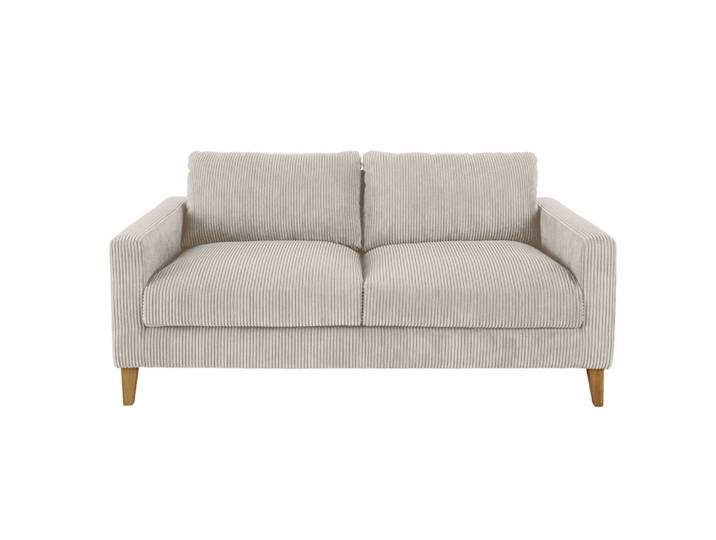 3-Sitzer-Sofa mit Rippsamtbezug, hellgrau
