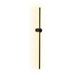 WellHome - Schwarze Metall-Wandleuchte 6x91x10cm 18W LED