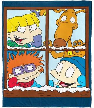 Northwest Nickelodeon Rugrats Winter Window Silk Touch Throw Blanket
