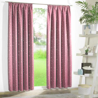 Vorhang WECKBRODT "Sarin", rosa, B:135cm H:245cm, Microfaser, Polyester, Gardinen, blickdicht, Thermo, wärme-,kälteisolierend, abdunkelnd, Gardine, Store