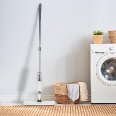 SALAV True & Tidy Spray Mop with 360-Degree Swivel Mop Head, Removable Water Tank, and 1 Microfiber Mop Pad, White