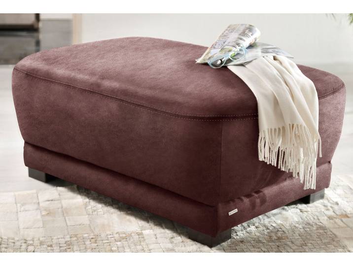 Polsterhocker HOME AFFAIRE Telos , braun, B:109cm H:46cm T:78cm, Chenille (100% Polyester);dicke Luxus-Microfaser in Lederoptik (100% Polyester);Microfaser PRIMABELLE (100% Polyester), Hocker, Polsterhocker, passend zum Telos ecksofa, in 3 Bezugsqualitäten