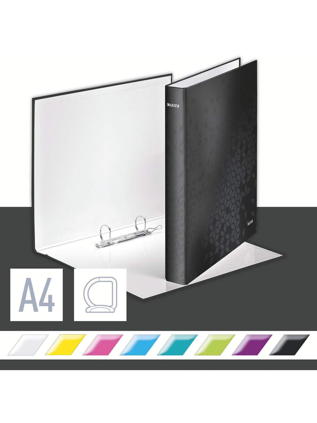 Leitz WOW Ringbuch Schwarz