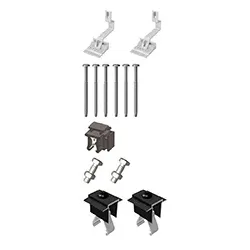 Schrägdach-Set, Schwarz, E +1 für Montage +1 Photovoltaikmodul