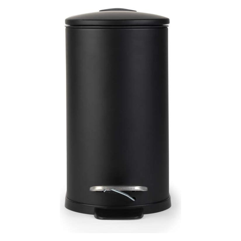Beldray LA036690BLKPEU7 Slimline D-Shaped Pedal Bin 5-Litre, White (5 l) (LA036690BLKPEU7)