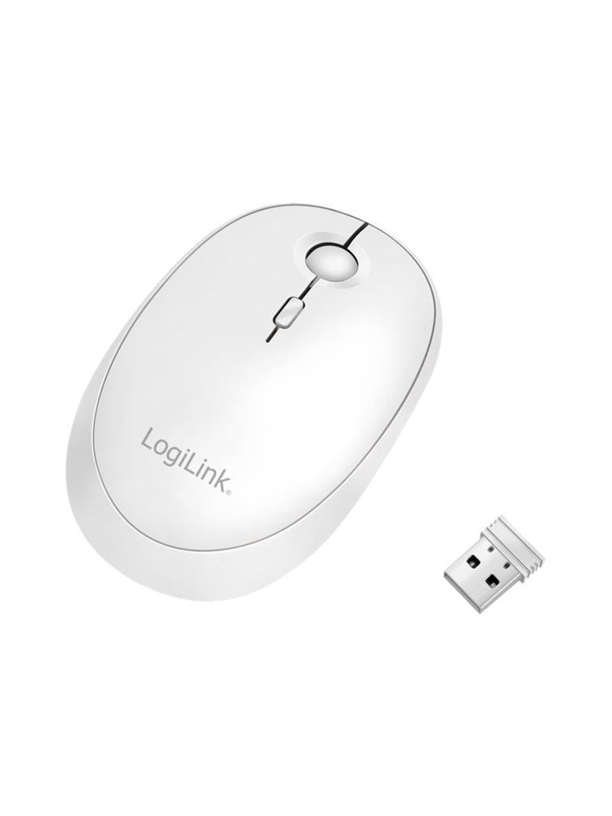 LogiLink Wireless & Bluetooth dual mouse 2.4 GHz 800/1200/1600 dpi white - Maus (Weiß)