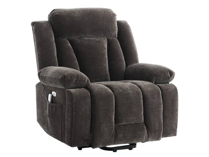 Flieks Massagesessel Elektrisch 8 Punkt Massage Heizung USB Braun, 95x107x94 cm, Wohnzimmer, Sessel, Massagesessel