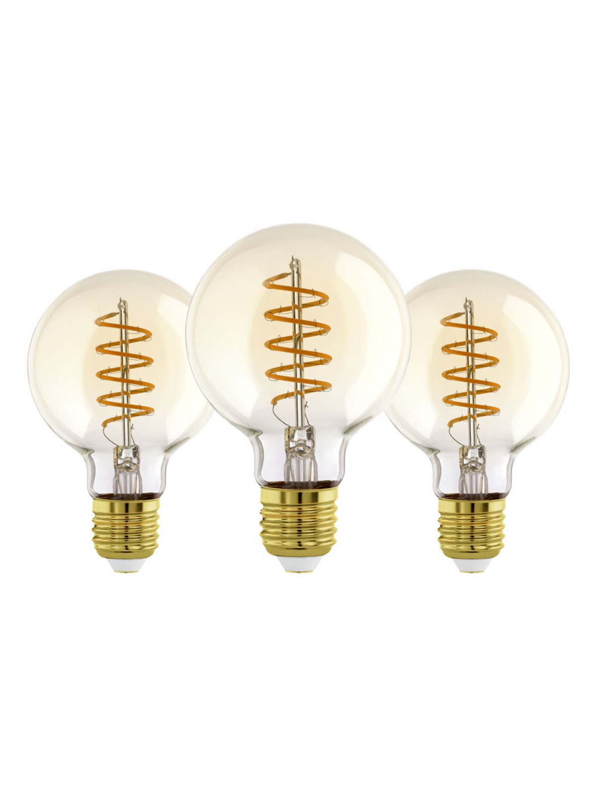 EGLO LED-Lampe E27 G80 Amber 2200K 500LM 3Stk E27