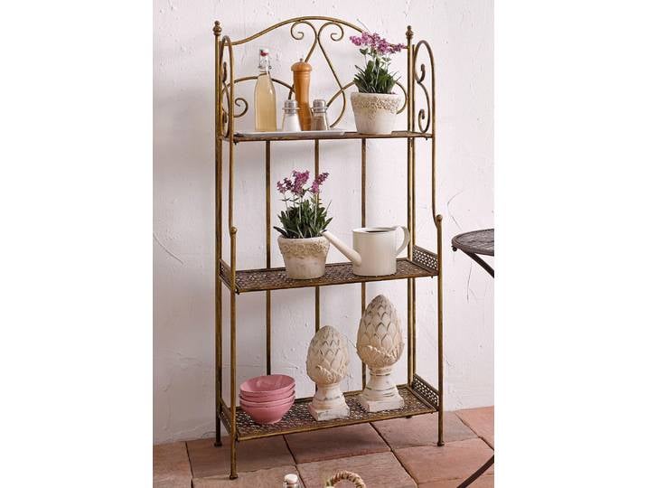 Standregal HOME AFFAIRE, gold (goldfarben), B:60cm H:126,9cm T:28cm, Metall, Regale, Standregal