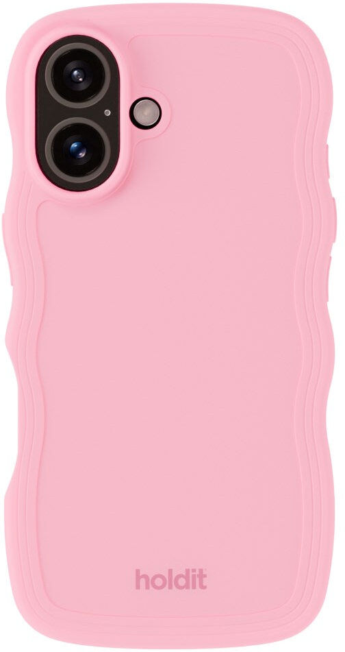 Holdit iPhone 16 Wavy Cover - Pink