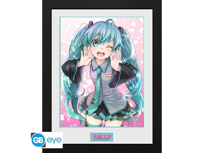 HATSUNE MIKU Tirage encadré Clin d'œil
