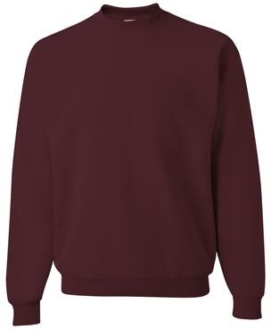 Jerzees 4662 Super Sweats NuBlend Crewneck Sweatshirt in Maroon size 3XL 4662M, 4662MR