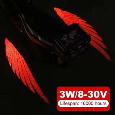 Smart Shopping Spot Motorcycle LED Underbody Light Projector Ghost Angel Wings Lights For Motorcycles, ATV, And More red