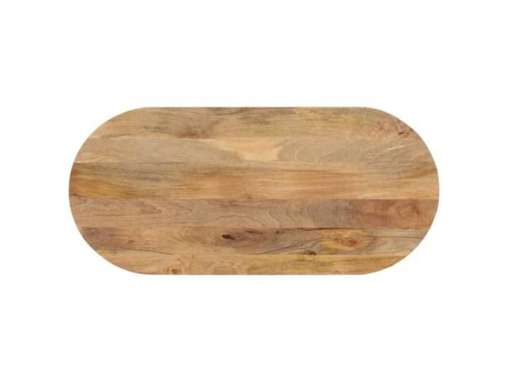POUFGDR Ovale Tischplatte, 120 x 60 x 3,8 cm, Massivholz, Mangoholz Rustikal, leicht zu reinigende Oberfläche, jedes Stück einzigartig, für Zuhause oder gewerbliche Nutzung
