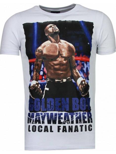 Local Fanatic Golden boy mayweather rhinestone t-shirt