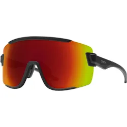 Smith, Unisex, Sportbrille, Wildcat (Matte Black, Rot), Schwarz