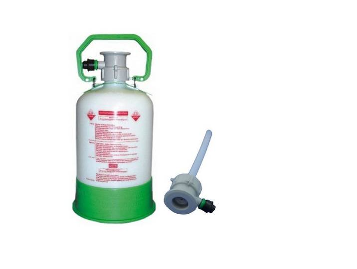 ich-zapfe Bierzapfanlage Reinigungsbehälter 5l (Fitting zur Auswahl), Zapfkopf:Kombi