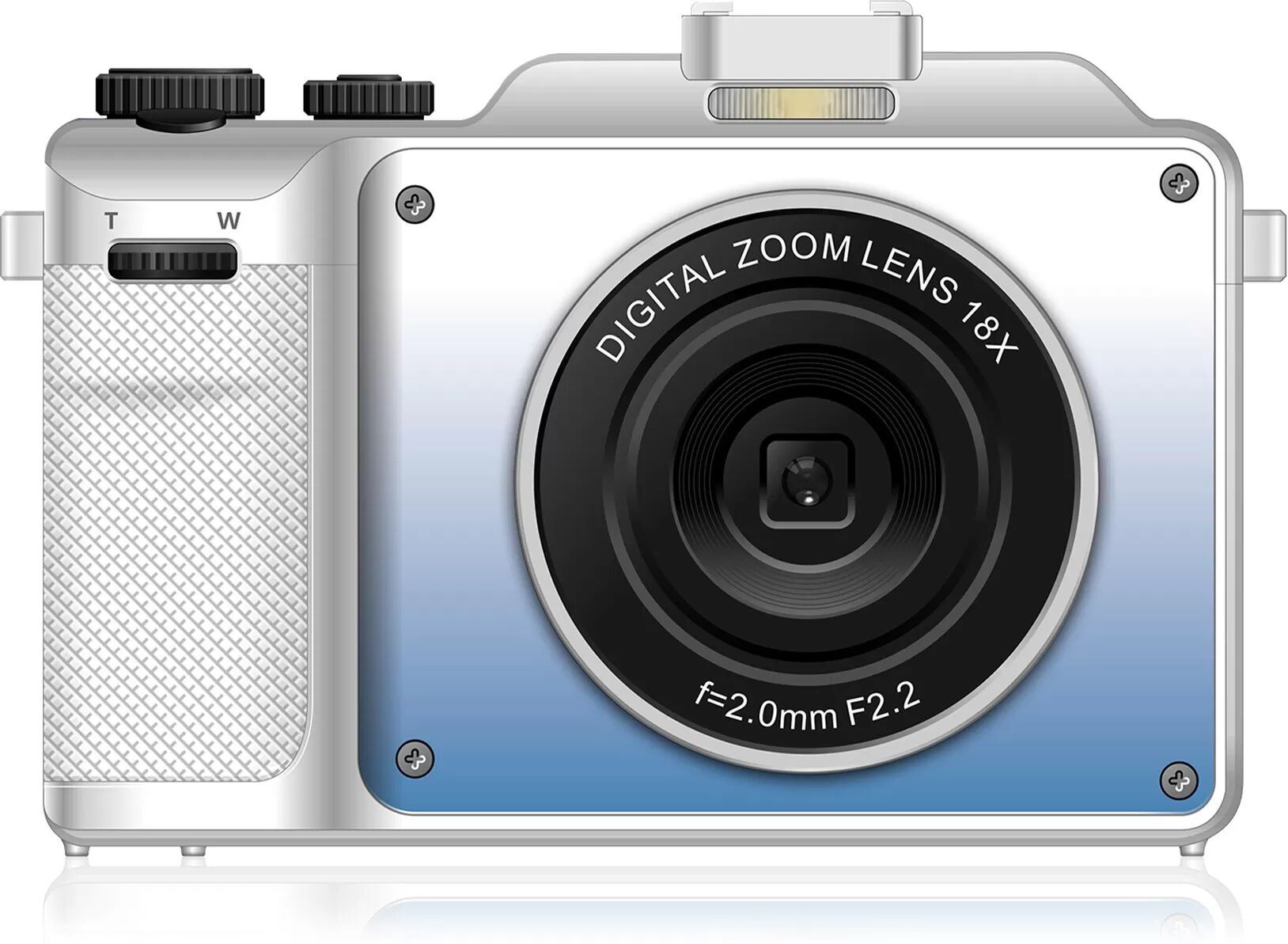 INF Appareil photo numérique 4K 48MP zoom numérique 18X/stabilisation/autofocus Blanc