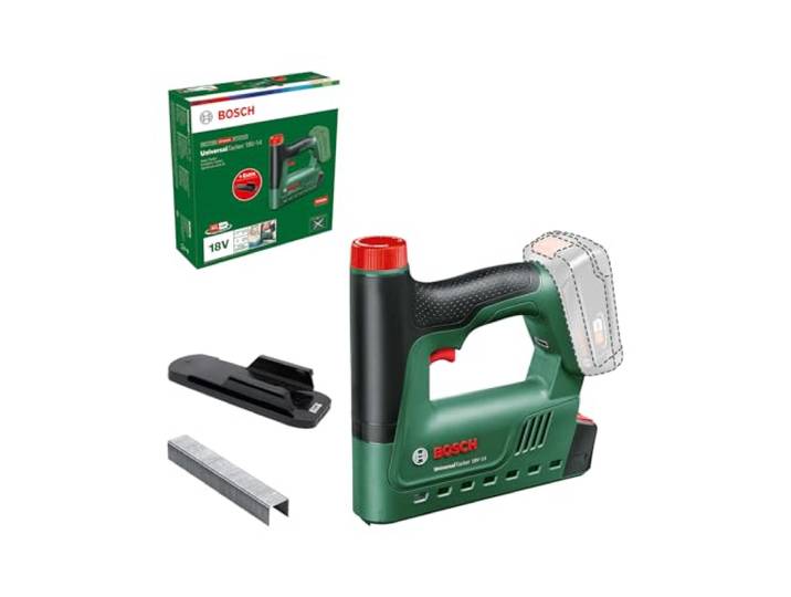 Bosch Agrafeuse sans-fil UniversalTacker 18V-14 Pleine puissance pour une grande variété d’applications DIY Agrafeuse UniversalTacker 18V-14 Agrafeuses