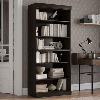 Palace Imports "Solid Wood Tall 6-Shelf Bookcase with Adjustable Shelves, 32"" W"