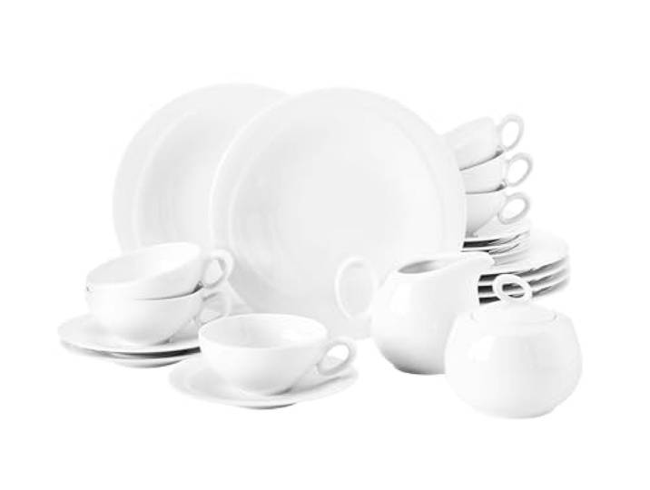 Seltmann Weiden 001.736895 Teeservice 20-teilig, Weiß