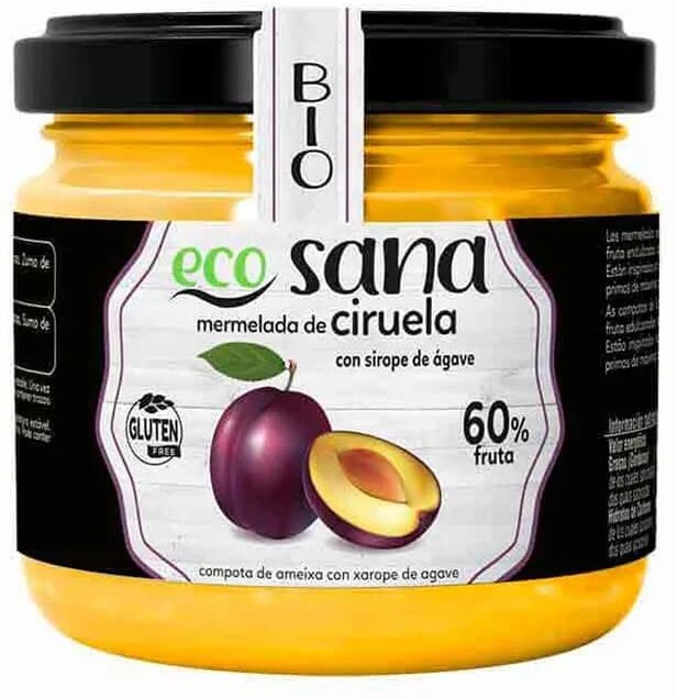 Ecosana MARMELADA EXTRA DE AMEIXAS COM XAROPE DE AGAVE BIO 260g