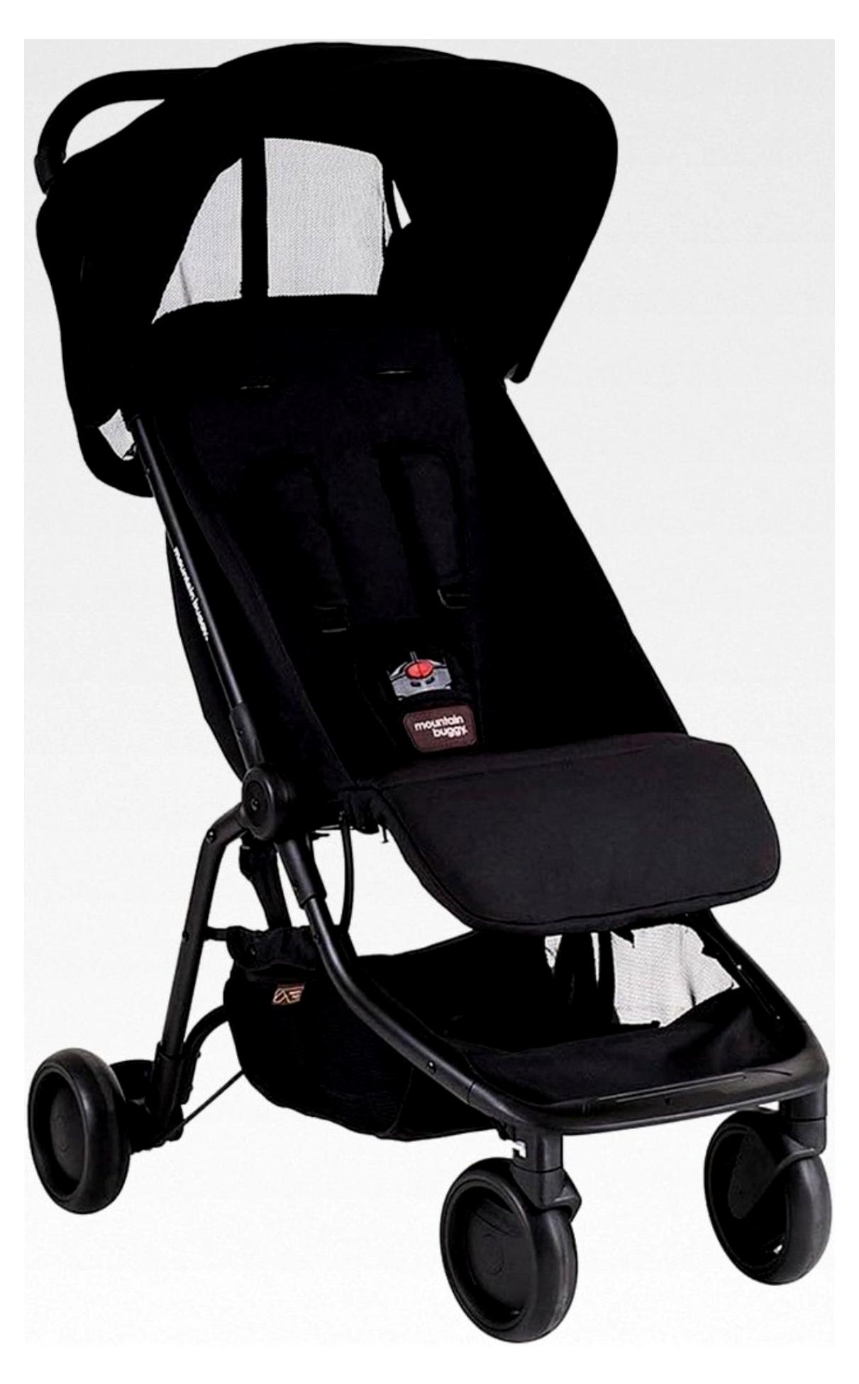 Reise-Kinderwagen Nano mit Wetter-Pack, Schwarz