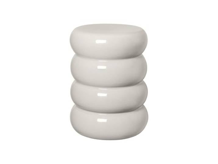 blomus Keramik Beistelltisch -TORU- Farbe Lily White Form Rund Ø 34 x 44H cm Hocker aus glasierter Keramik