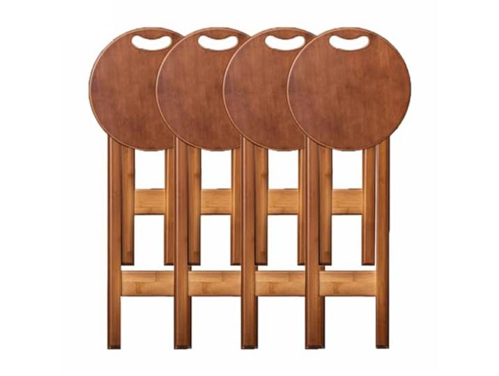XCHtuerFY Klapphocker, Keine Montage erforderlich, platzsparend, for Küche, Bar, Café(Borwn X 4pcs,60cm)