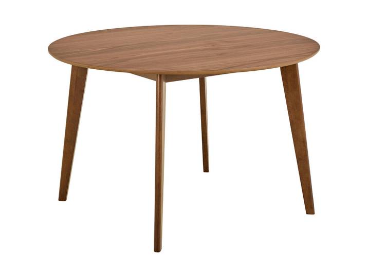 Mid.you Esstisch, Walnuss, Holz, Nussbaum, Kautschukholz, furniert, rund, eckig, C-Form, 105x76x105 cm, Esszimmer, Tische, Esstische, Esstische rund