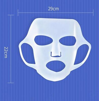 Inspire Curations Reusable 3D Silicone Face Mask Ear Hook Lifting Mask For Firming & Skincare Absorption white