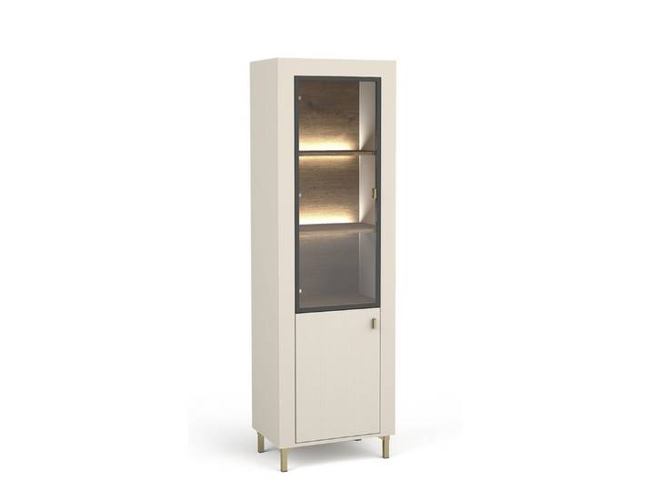 99rooms Vitrine Kossa (Standvitrine, Wohnmöbel) Modern Design, Soft-Close-Funktion, wahlweise mit LED-Beleuchtung