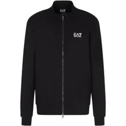 EA7 für Herren. 8NPM36_PJVTZ Schwarzes Logo-Sweatshirt (4XL), Lässig, Sportlich, Baumwolle, Multisport