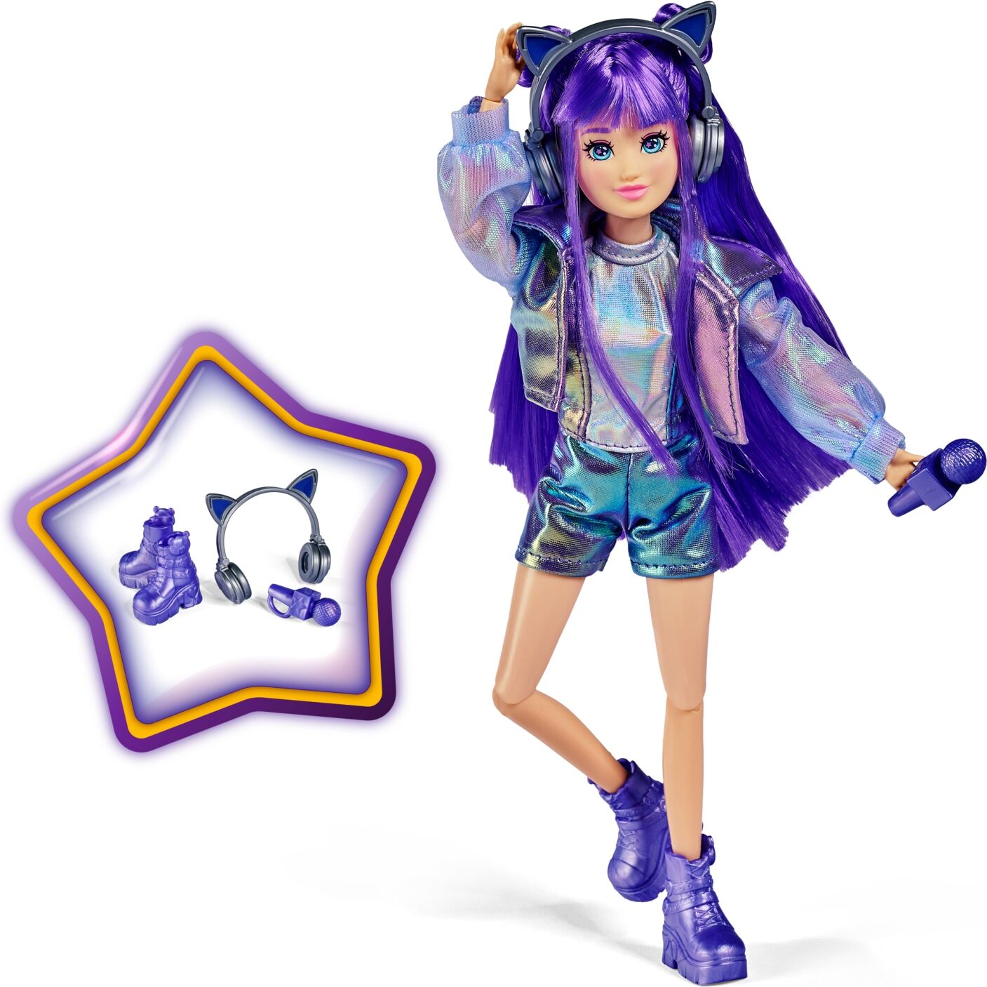 Anziehpuppe SIMBA "K-POP Stage Nova", lila (bunt), Puppen, Kinder, Anziehpuppe