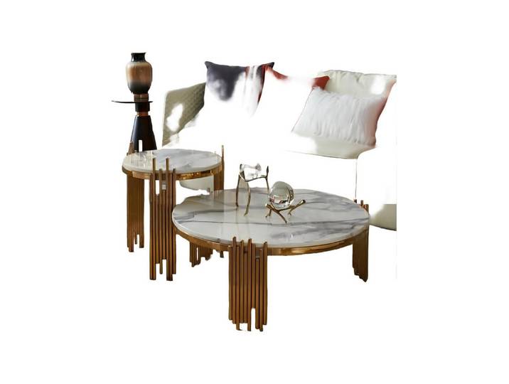 Xlmoebel Couchtisch Eleganter Designer Wohnzimmertisch mit Beistellfunktion aus Holz (Couchtisch, Couchtisch), Hergestellt in Europa
