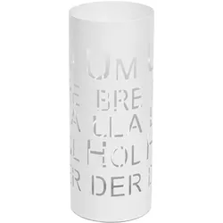 Schirmständer MCW-C78, Regenschirmständer Schirmhalter Regenschirmhalter, rund 55cm ~ Schrift, weiß