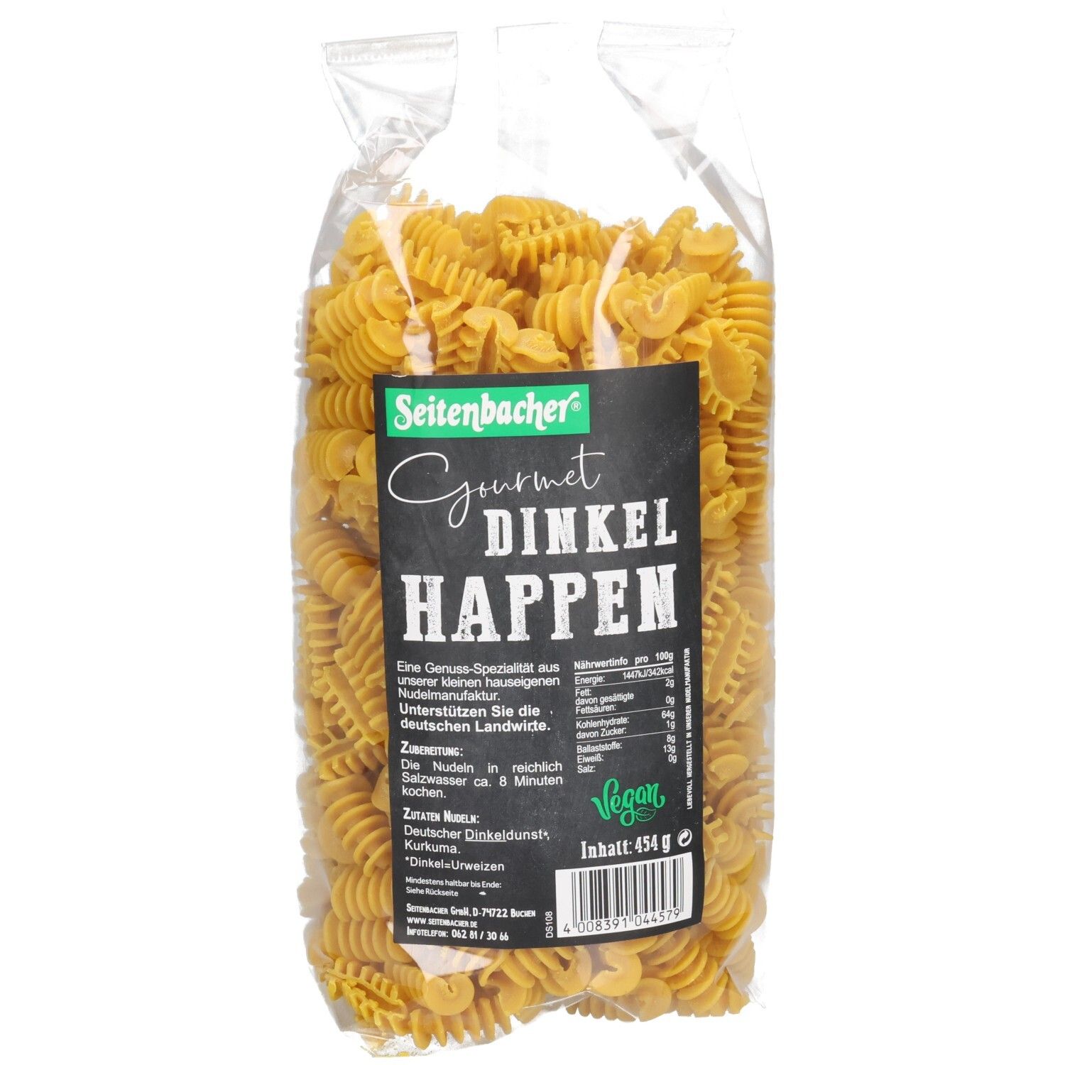 Seitenbacher Dinkel Naturkost Nudeln, Happen 454 g Sonstige